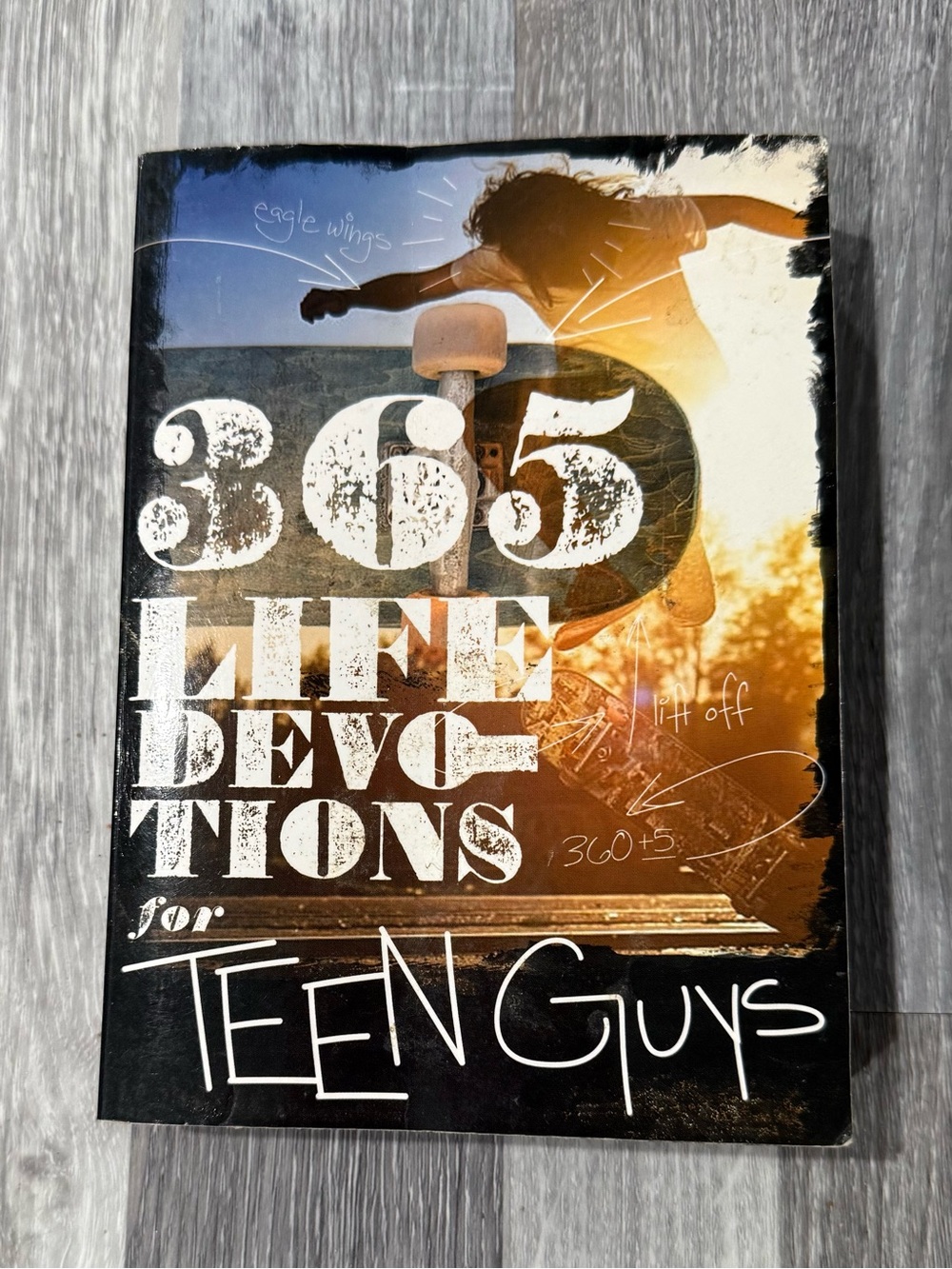 365 Life Devotions for Teen Guys - Black/Orange Cover